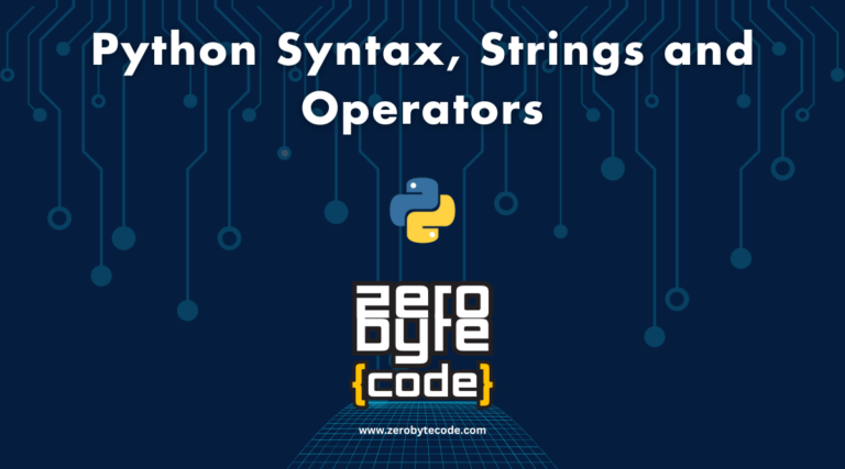 Syntax and Strings in Python Programming