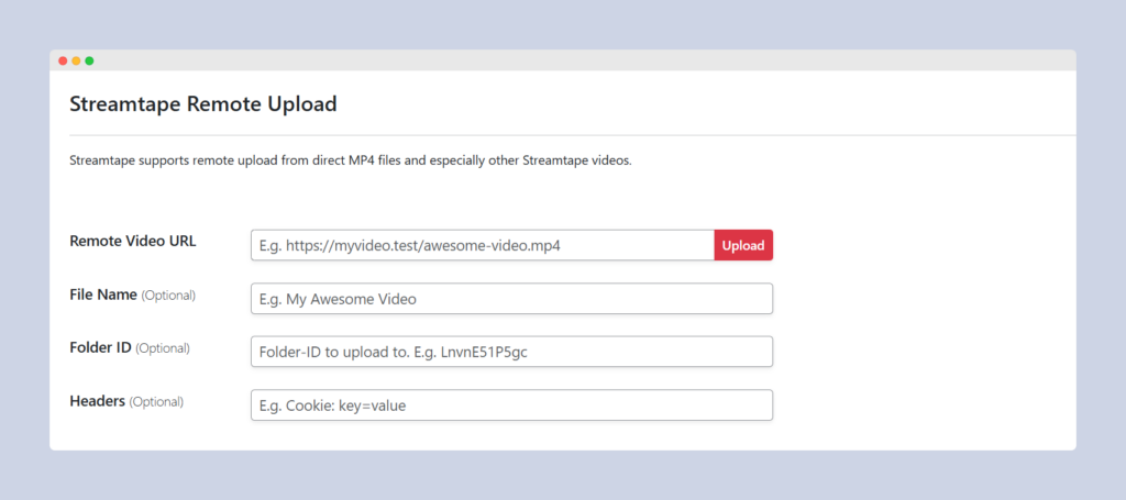 WPStape Streamtape Remote Video Upload