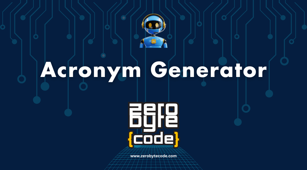 Acronym Generator