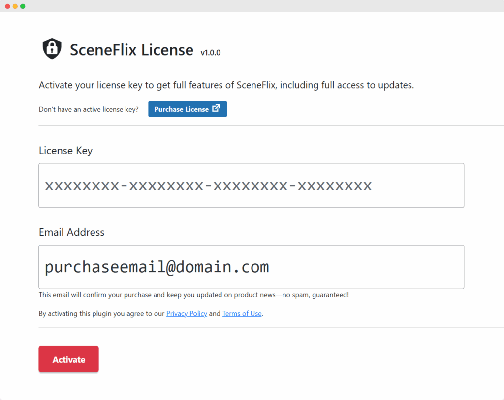 SceneFlix License Form