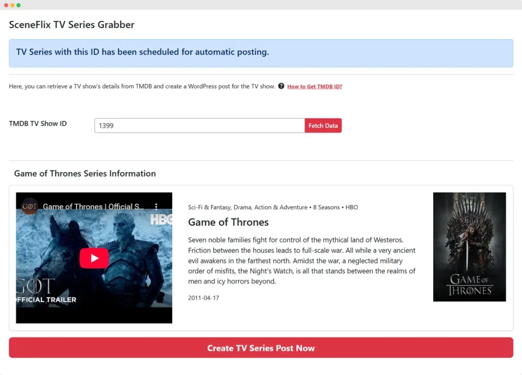 SceneFlix TV Series Grabber